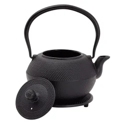 Juvale Cast Iron Teapot, Japanese Tetsubin Kettle Set With 2 Cups, Tea Infuser (1200 Ml, Black) -Zojirushi Sales Store 6096311 ALT2