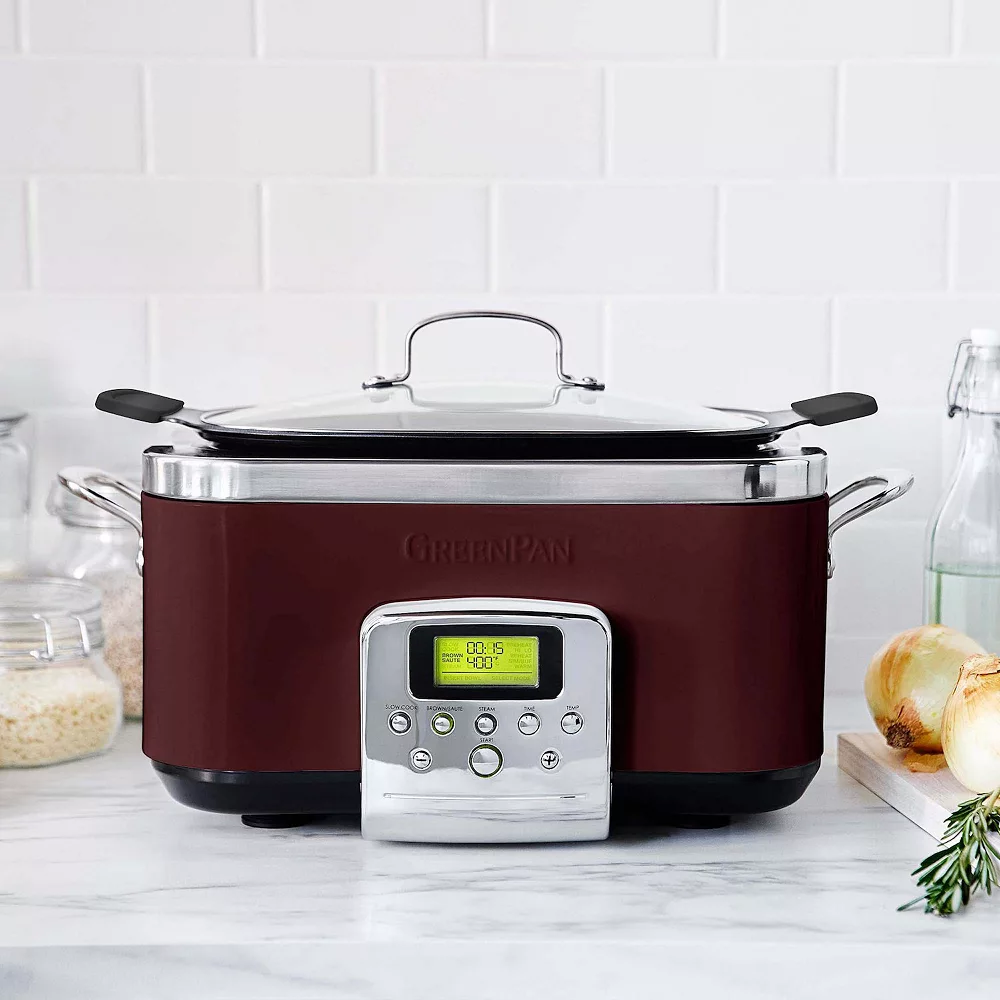 GreenPan Nonstick Ceramic 6-qt. Slow Cooker 4 GreenPan Nonstick Ceramic 6-qt. Slow Cooker - Image 2