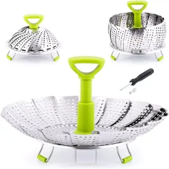 Zulay Kitchen Adjustable Vegetable Steamer Basket
