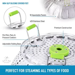 Zulay Kitchen Adjustable Vegetable Steamer Basket -Zojirushi Sales Store 6137846 ALT2