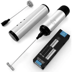 Zulay Kitchen Travel Milk Frother With Protective Cover