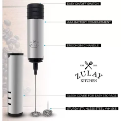 Zulay Kitchen Travel Milk Frother With Protective Cover -Zojirushi Sales Store 6168071 ALT3