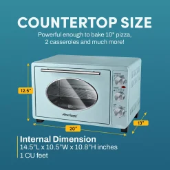 Americana By Elite 8-Slice Vintage Diner Countertop Toaster Oven -Zojirushi Sales Store 6172894 ALT4