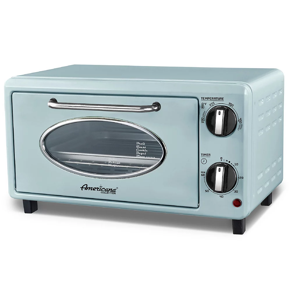 Americana By Elite Collection Retro 2-Slice Toaster Oven 5 Americana By Elite Collection Retro 2-Slice Toaster Oven - Image 3
